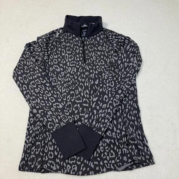 RLX Ralph Lauren 1/4 Zip Pullover Women's Small Leopard Pelican Hill Golf - Picture 1 of 14